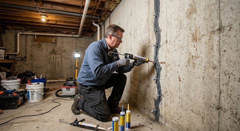 Basement Crack Repair in Warminster, PA