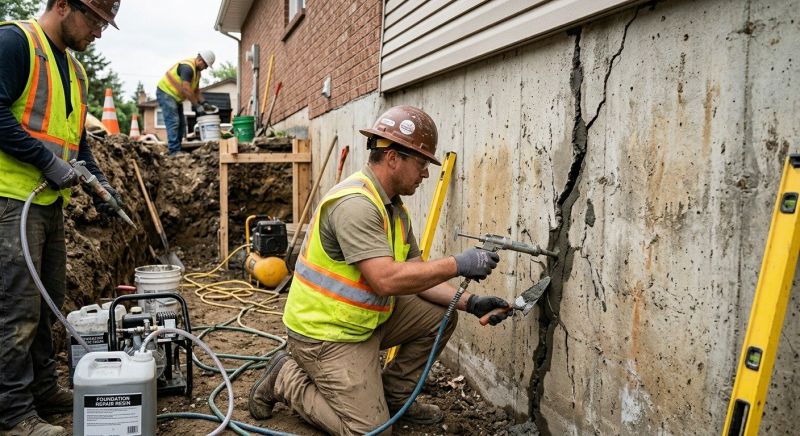 Cracked Foundation Repair in Ambler, PA
