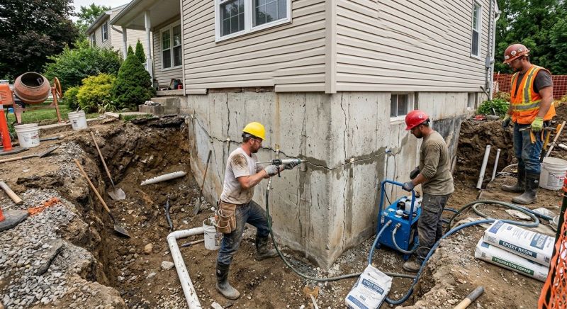Cracked Foundation Repair in Mount Laurel, NJ