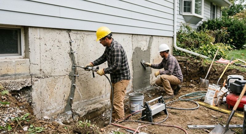 Cracked Foundation Repair in Quakertown, PA
