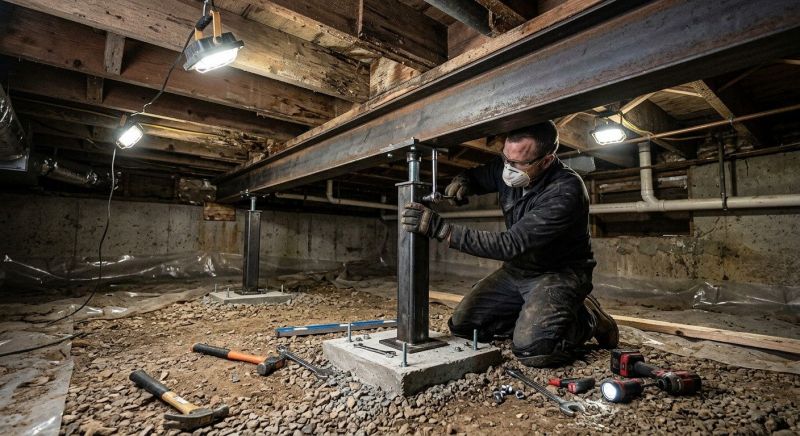 Crawlspace Structural Repair in Warminster, PA