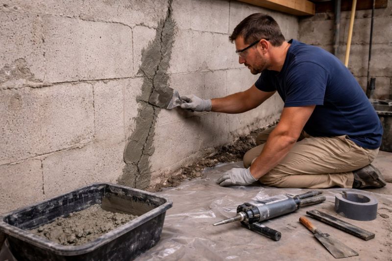 Foundation Crack Repair in Bryn Mawr, PA
