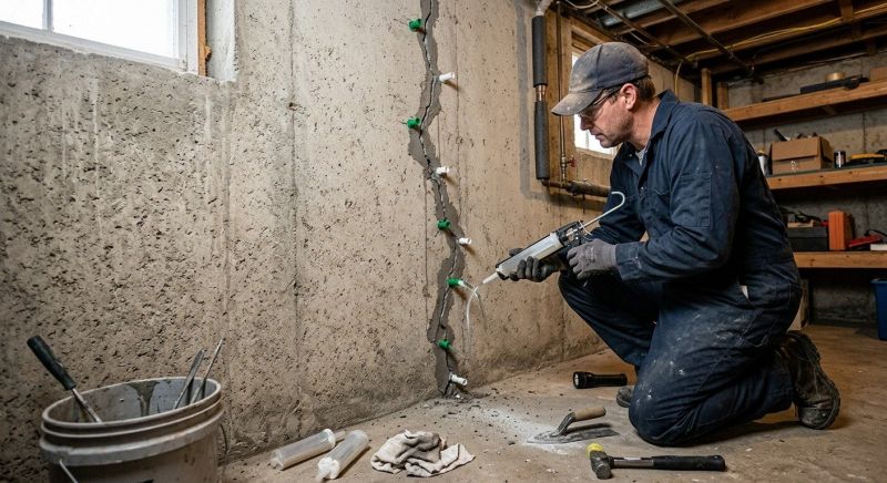 Foundation Crack Repair in Hainesport, NJ