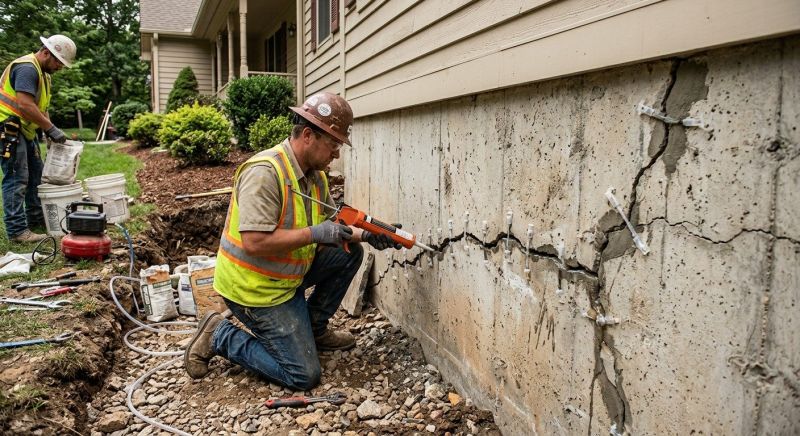 Foundation Crack Sealing in Warminster, PA