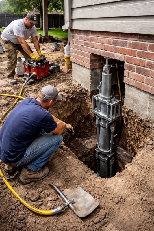 Foundation Pier Repair in Warminster, PA