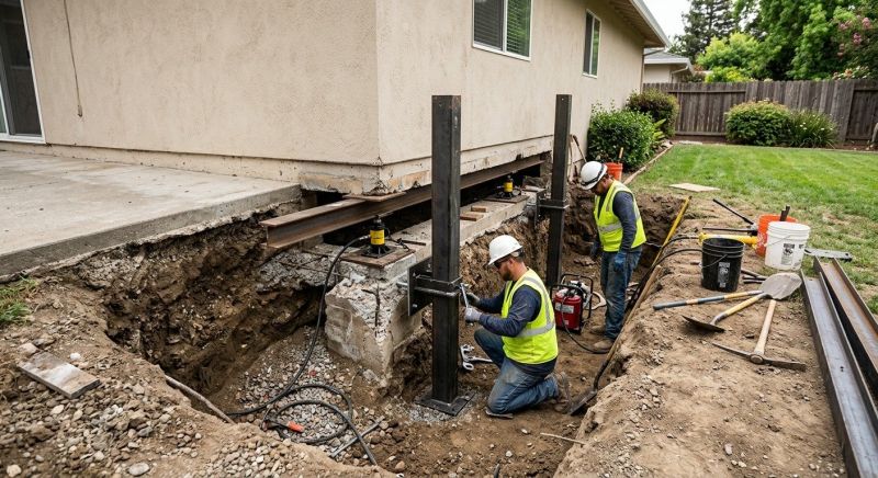 Foundation Pier Repair in Warminster, PA