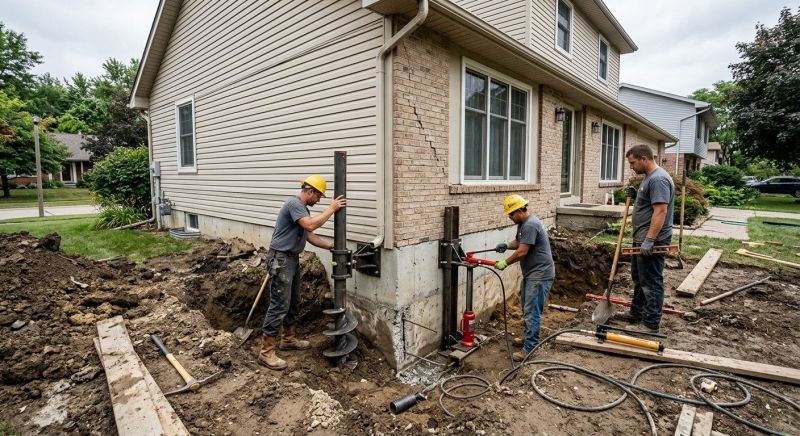 Foundation Settlement Repair in Warminster, PA