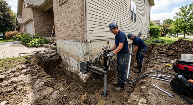 Foundation Settlement Repair in Warminster, PA