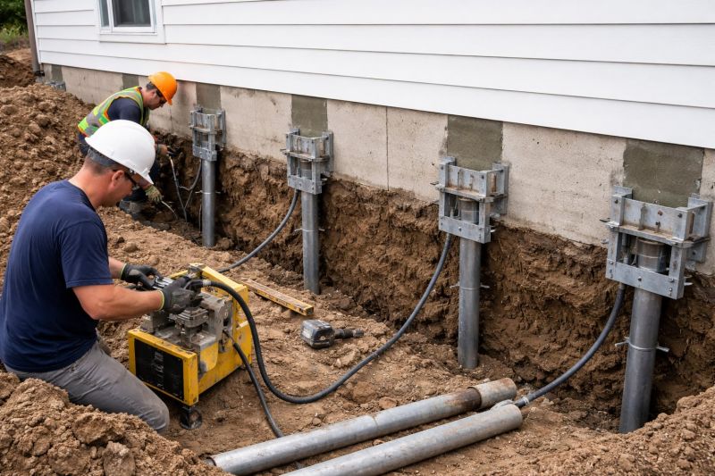 Helical Piers Installation in Warminster, PA