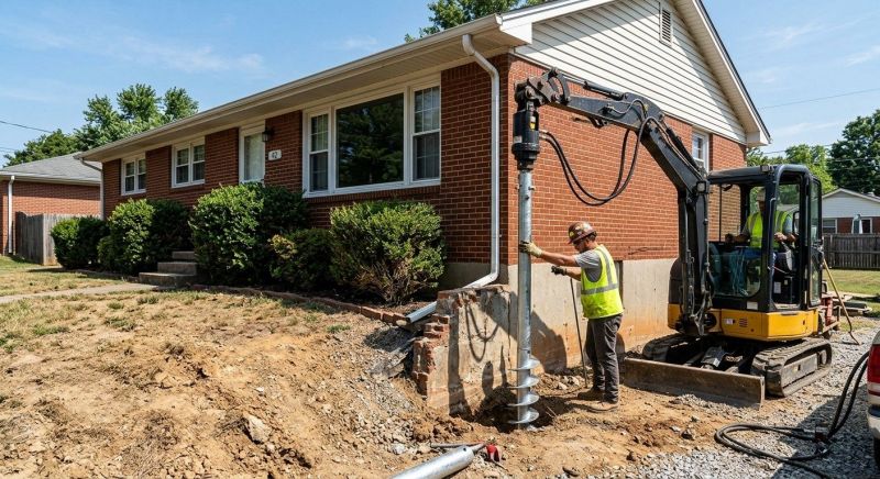 Helical Pile Installation in Warminster, PA
